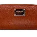 Michael Kors Burnt Orange Zip Around Wallet Photo 0