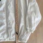 Nike Sportswear Essential Woven Jacket Womens XL White Black Windrunner Swoosh Photo 13