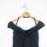 Nookie Athena Off Shoulder Black Midi Dress Size Small NON1722 Cocktail Chic Photo 4