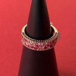 Bomb Party RBP6444 “Power To Shine” Pink Topaz CZ Rose Gold Size 7 Ring NWT Photo 0