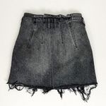 Free People Splendor in the Grass Paperbag Waist Denim Skirt in Grey | Size 25 Photo 1