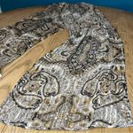 NWT Echo Design 100% Silk Scarf Paisley Stripes Tan Photo 1