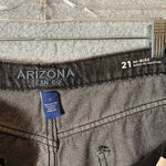 Arizona Jeans Arizona Jean Shorts Womens Juniors Size 21 Black Distressed Hi-Rise Raw Hem NWT Photo 3