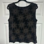 Chico's  TRAVELERS BLACK SPARKLE FLOWERS TANK 2 Photo 2