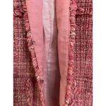 Etcetera Pink Preppy Coquette Tweed Fringe Wool Blend Jacket Blazer Size 8 Photo 4