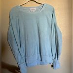 JUMPER1234 Terry Cotton‎ Sweatshirt Sz 2 Small Oversized in Baby Blue Photo 2