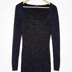 EXPRESS  Black Glitter Sweater Dress Size Medium Photo 0