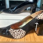 Vintage 80'S Timothy Hitsman suede, calf hair, & patten Patchwork Heel 10 Black Photo 3