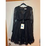 Mac Duggal  49794 Black Lace Babydoll Mini Dress - Size 2 Photo 6