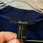Forever 21  Blue/Black Open Front Long Sleeve Cardigan S Photo 1