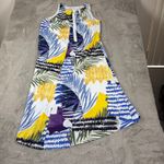 Chico's  Dress Tropical Print‎ Casual Sundress Sz 3 US16 Tie-Back Collage Trapeze Photo 11