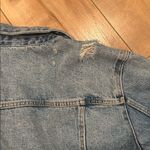 ZARA 4/$25 Cropped Distressed Light Blue Denim Jacket Sz M Photo 4