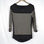 Metaphor Crew Neck 3/4 Sleeve Stripe Sweater Photo 3