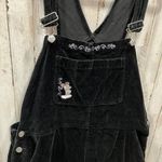 Disney VTG Mickey Mouse pants velvet Bib Overalls jumpsuit romper Size L Photo 1