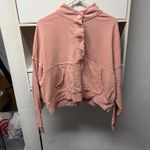 Aerie  Cropped Mock Neck Button Sweatshirt Photo 1