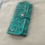 NWT Origenes Leather Turquoise Wallet. Green Photo 5