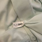 Vintage Shadowline Mint Sheer Rose Embroidered Housecoat Size L Green Size L Photo 8