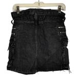 Signature8 Distressed Denim Mini‎ Skirt Black Photo 3