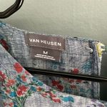 Van Heusen Women's Floral Blouse M Cotton Blend Multicolor Long Sleeve Casual Photo 1