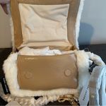 Marc Jacobs  Lambskin Shearling The Mini Pillow Bag in Iced Coffee - NWT Photo 3