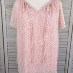 Chiffon Cheetah Print Boho Blouse Pink/White Photo 0