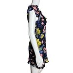 Kimchi Blue  Dress‎ Women Small Black Blue Multi Dark Floral Wrap Dress Ruffle Photo 1