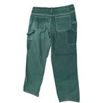 Simple Society  Juniors Size 17/33 Teal Green Cargo Mid High Rise Baggy Leg Jeans Photo 6