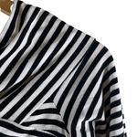 Theory  Black and White Kellay Striped Off-Shoulder Top Size Small Photo 2
