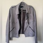 Kut From The Kloth Jacee Open Draped Moto Faux Suede Jacket Gray Women’s Size S Photo 1