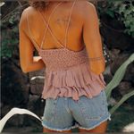 Free People NWT  Adella Cami Color: Mauve Size S Photo 6