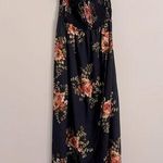 Altar'd State Navy blue floral off the shoulder maxi dress Photo 0