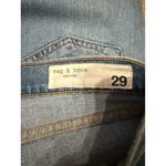 Rag and Bone  Halsey Dre Capri Distressed Jeans Size 29 Light Wash Frayed Hem Photo 3