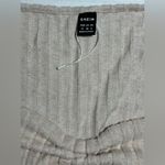 SheIn Top Women’s Medium Mod Front Flare Sleeve Lettuce Trim Beige Asymmetrical Photo 8