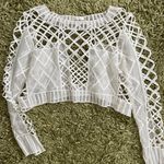 LF Lola x White Knit Long Sleeve Top Photo 0