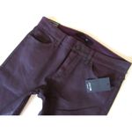 joe's jeans NWT The Skinny Ankle in Dark Wine Burgundy Coated Stretch Jeans 29 Photo 2