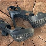 INC International Concepts black strappy pull on heel Size 8 Photo 1