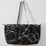 Mali & Lili Black and White Geometric Print Weekender Bag, NWT, MSRP $128 Photo 0
