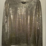 Vera Wang 🎄Simply Vera  Shimmering Gold Knit Top Photo 0