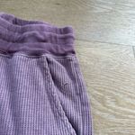 Zyia  Active Purple Don’t Wake Me Waffle Knit Jogger Sweatpants Photo 3