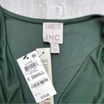Green Cowl Neck Long Sleeve Bodysuit XS Photo 2