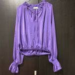 Ramy Brook Bethany Satin Top – Purple, Size M (NWOT, Boho & Feminine) Photo 2
