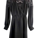 VTG Y2K Black Cottagecore Long Sleeve V Photo 0