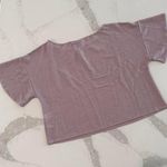 SOHO Street NWT New York & Company Crop Top Women's Large Pink Glittery/Shimmery Photo 6