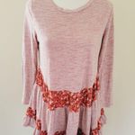 easel  Rust Ruffle-Hem Tunic Dress size small Photo 1