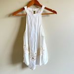 ASTR  the label White Halter Neck Tank Top with Crochet Lace‎ Womens Size XS Photo 2