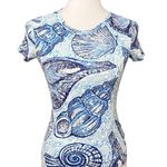 Lilly Pulitzer  White/Blue Seashell Print cotton Top size XS Photo 0
