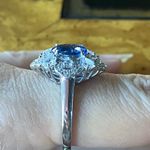 Natural Kyanite Sterling Silver Cocktail Ring Size 9 Photo 2