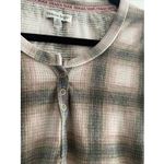 Thalia Sodi Womens Medium Pink Plaid Long SLeeve Pajama Tunic Top Cozy NEW Photo 1