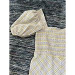 Ganni  Plaid Print Midi Length Dress smoked top size 42 US L Photo 8