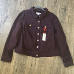 Molly Isadora Women’s Jeans Trucker Jacket 3X Burgundy Red Photo 0